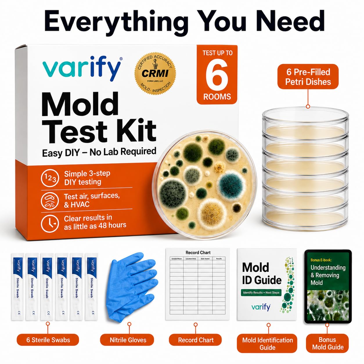 Mold Test Kit - Petri Dishes for Home Air Quality