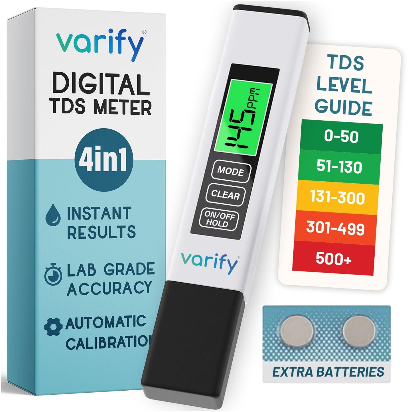 4-in-1 TDS Meter Digital Water Tester